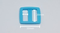 ajustador de correa plastico azul 2cm